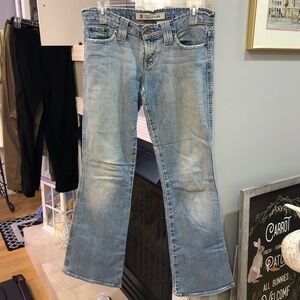 VINTAGE Y2K GAP Original Low Rise Flare Light Wash Distressed Denim Jeans